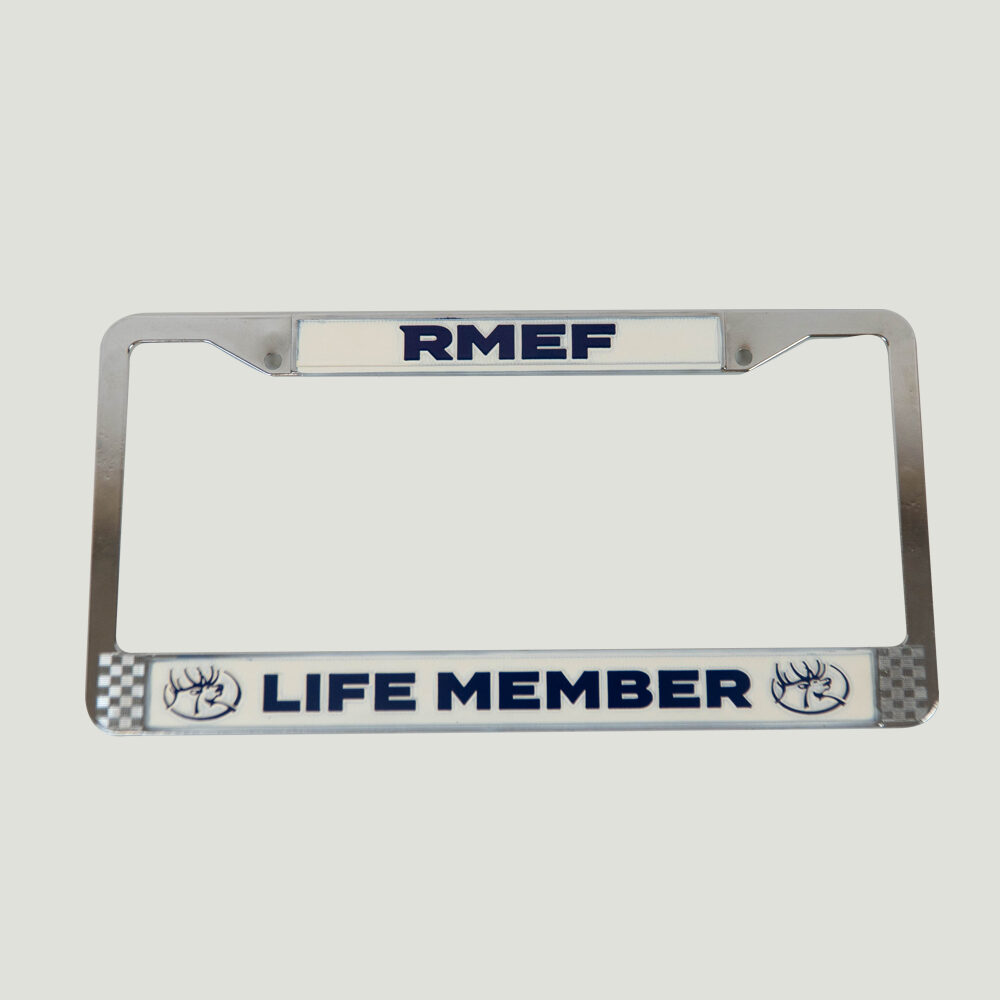 RMEF Life Member License Plate Frame
